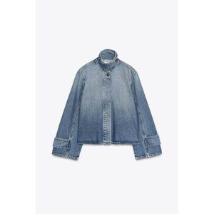 ZARA TRF HIGH NECK DENIM JACKET